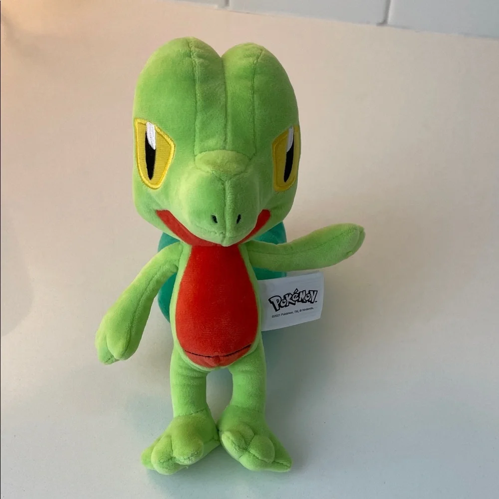 Pokemon Treecko Plush Toy - Green and Red Accents